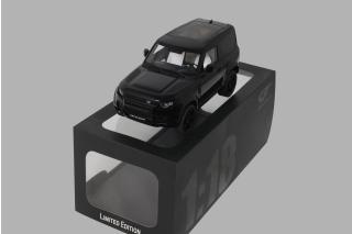 LAND ROVER DEFENDER 90 P400 X-DYNAMIC HSE BLACK 2021 GT Spirit 1:18 Resinemodell (Türen, Motorhaube... nicht zu öffnen!)